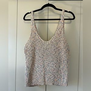 knit open back tank